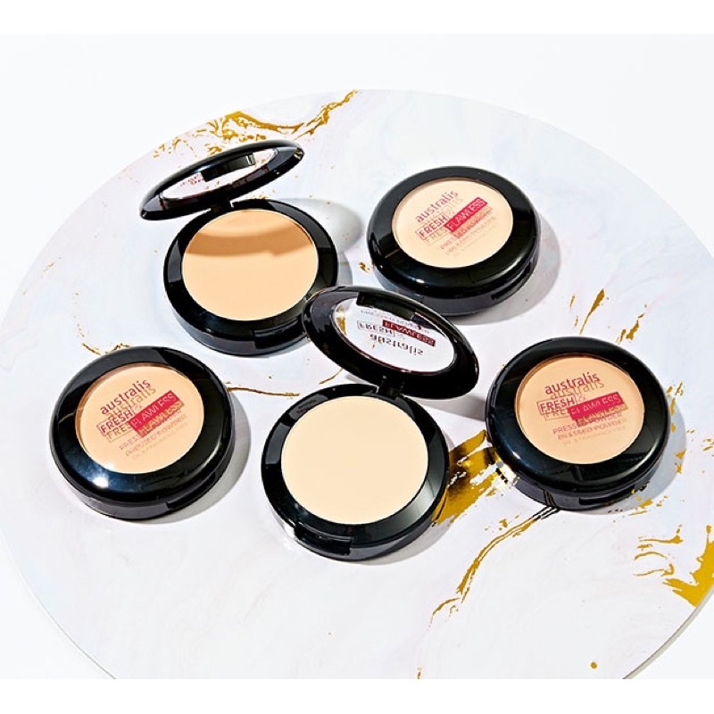 Phấn Phủ Kiềm Dầu Che Khuyết Điểm Mềm Mịn Australis Fresh &amp; Flawless Pressed Powder