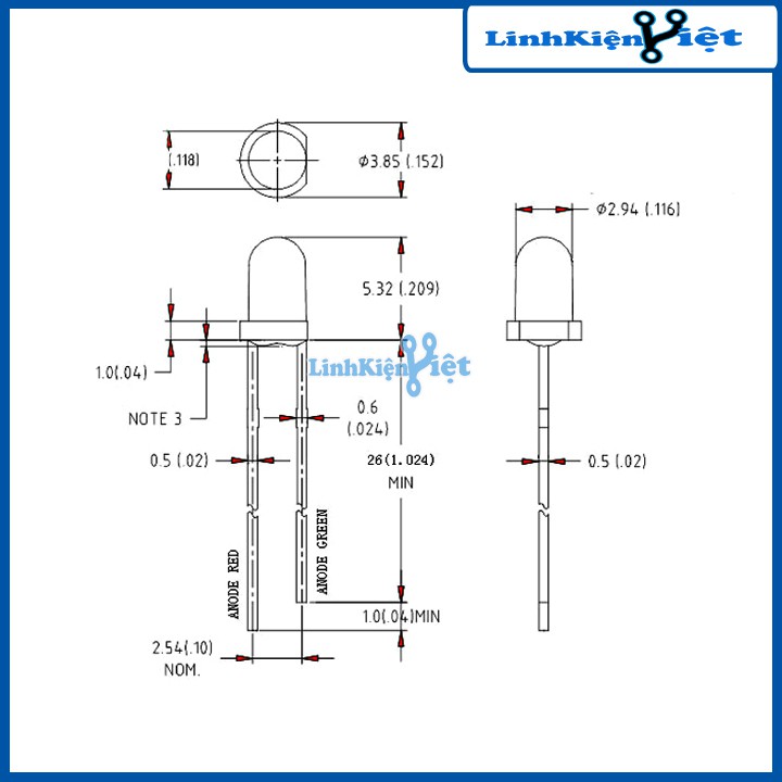 Túi 1000 bóng led đơn siêu sáng 3mm (ánh sáng tinh khôi)