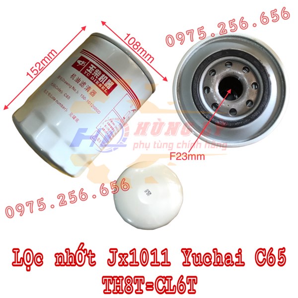 lọc nhớt Jx1011 Yuchai C65 TH8T=CL6T lọc nhớt ô tô phụ tùng Hùng Lỳ