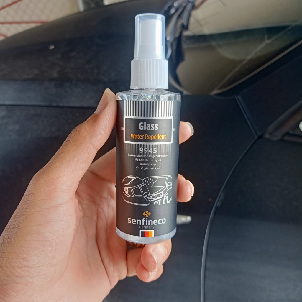 Dung dịch chống bám nước mưa trên kính ô tô, Chai xịt phủ nano kính Senfineco Glass Water Repellent 9945 - 100ml