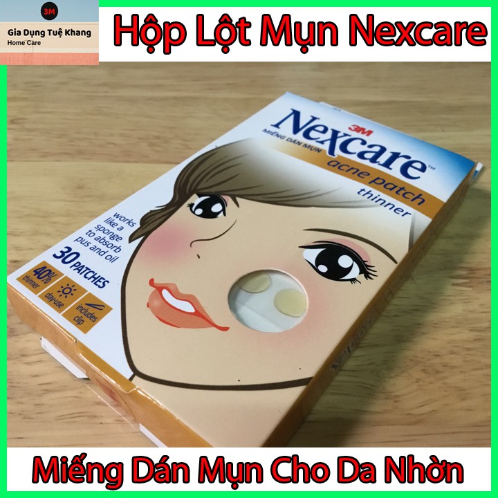 Miếng dán mụn Nexcare hộp 30 miếng - 3M Thương Hiệu của Mỹ, miengdanmun