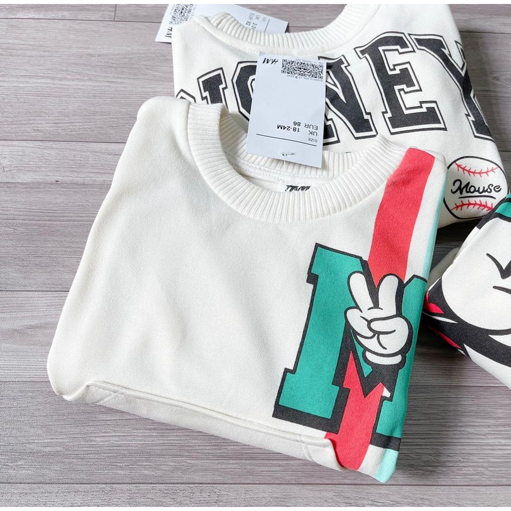 Bộ mickey trắng HM xuất dư cho bé