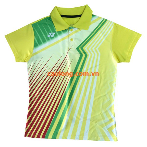 Áo Cầu Lông Nam Nữ Cổ Bâu Yonex 7677 Màu Vàng