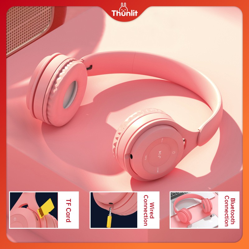 Tai nghe Thunlit kết nối Bluetooth màu macaron