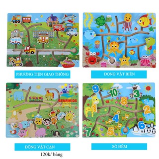 Bảng Mê Cung Tìm Đường Bằng Gỗ