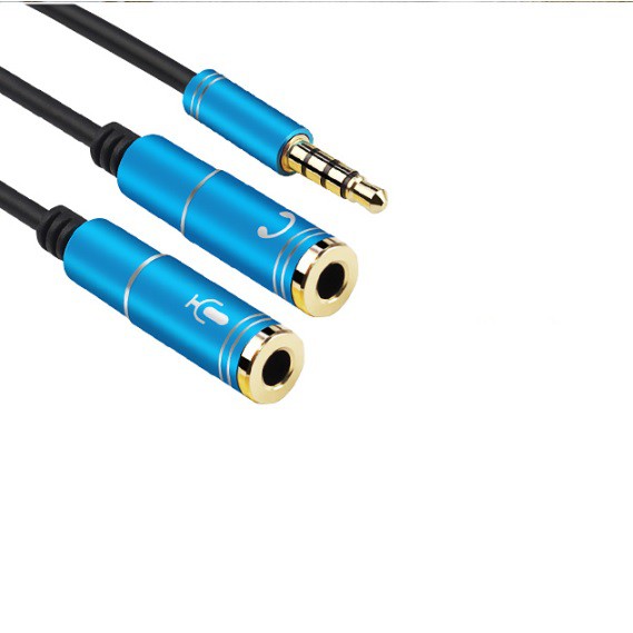 Cáp Chia 1 cổng Audio 3.5mm ra Tai nghe & Mic riêng biệt cao cấp