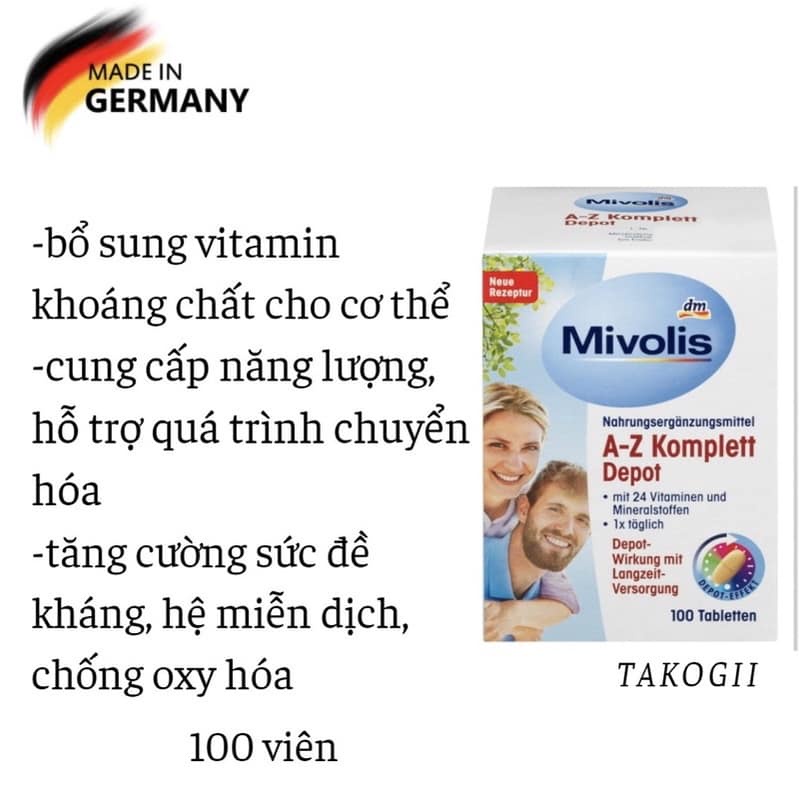 Vitamin tổng hợp Mivolis A Z Depot