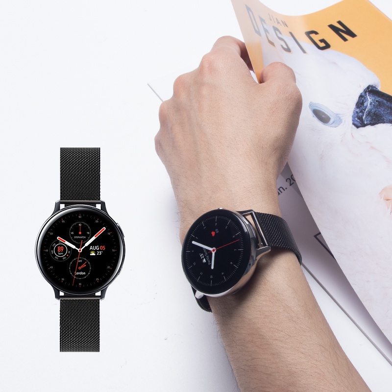 Dây Đeo Kim Loại 20mm 22mm Cho Đồng Hồ Thông Minh Samsung Galaxy Watch 3/46mm/42mm/active 2/Gear S3 Huawei Watch GT 2 2e Pro