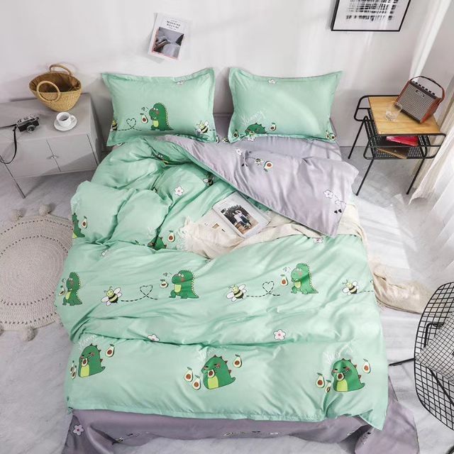 Bộ vỏ chăn ga gối poly cotton ( được chọn mẫu )