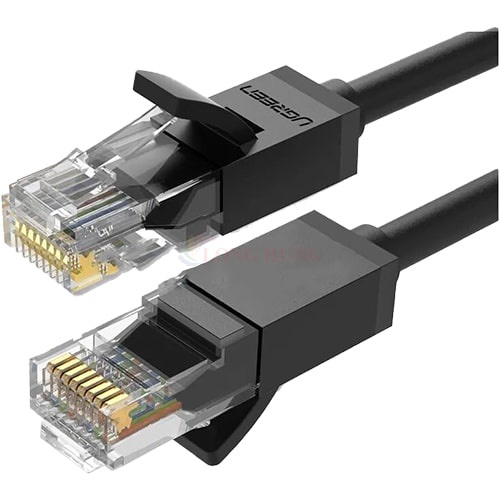 Cáp mạng dạng tròn đen đúc sẵn Ugreen Cat6 UTP 26AWG Lan Cable NW102 - Hàng chính hãng