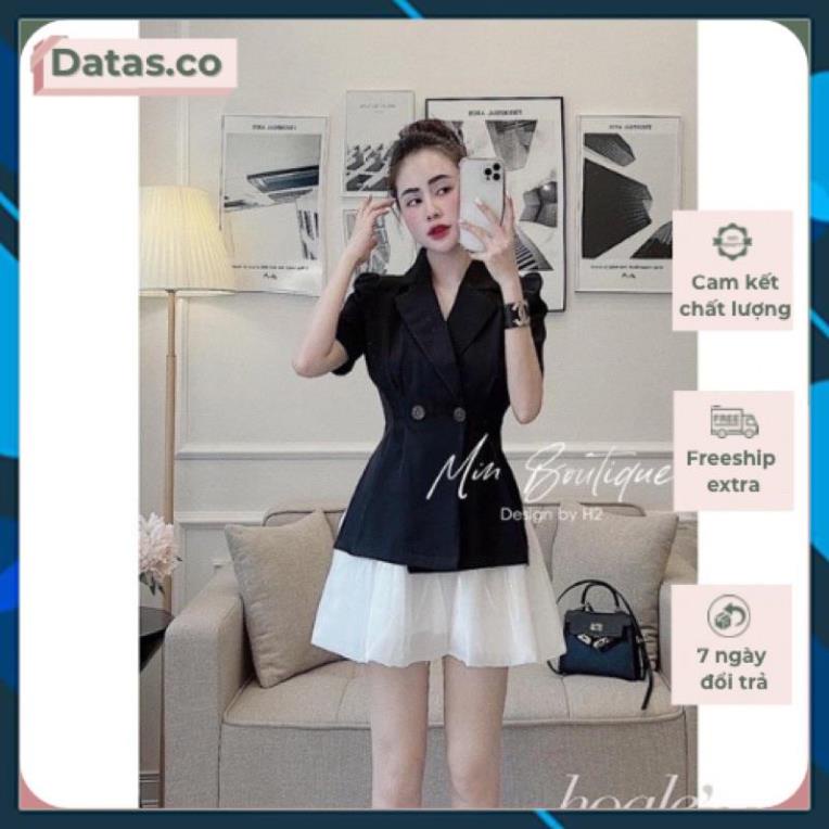 SET TRANG PHỤC ÁO VEST VÀ CHÂN VÁY XOÈ HOT HIT Hot Hit