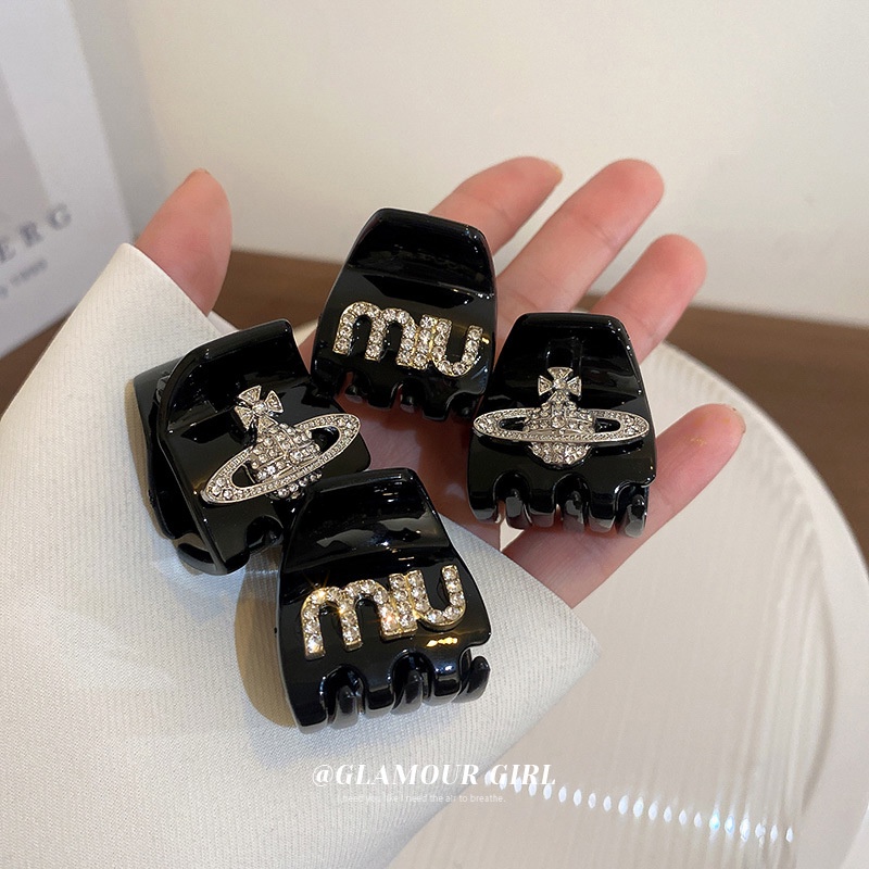 Kẹp Tóc Hình Học / Hành Tinh Chữ Cái Đính Kim Cương Giả Thời Trang 2022