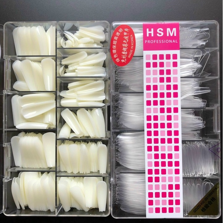 Móng úp HSM các fom: thang, vuông , nhọn (hộp 600 móng)