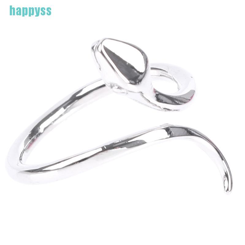 【hap】Zircon Snake Shape Open Women's Ring Exaggeration Jewelry Luxury Wedding Party