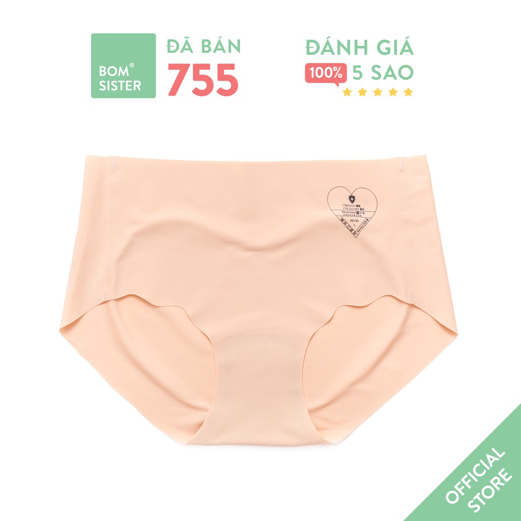 Quần lót su đúc cắt viền màu trơn nâng mông lưng cao tới rốn BOM SISTER Q86029