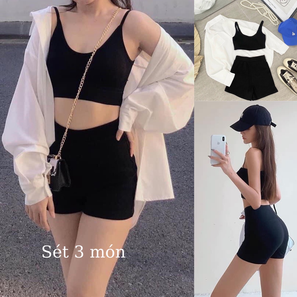 Sét 3 món sơ mi siêu đẹp phong cách quyến rủ cá tinh SUNNTEE 094