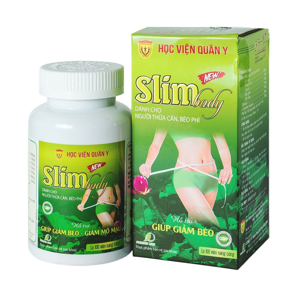 Viên giảm cân [ CHÍNH HÃNG ] Slim Body New Học viện quân y - giảm cân an toàn, thừa cân sau sinh, giảm mỡ máu