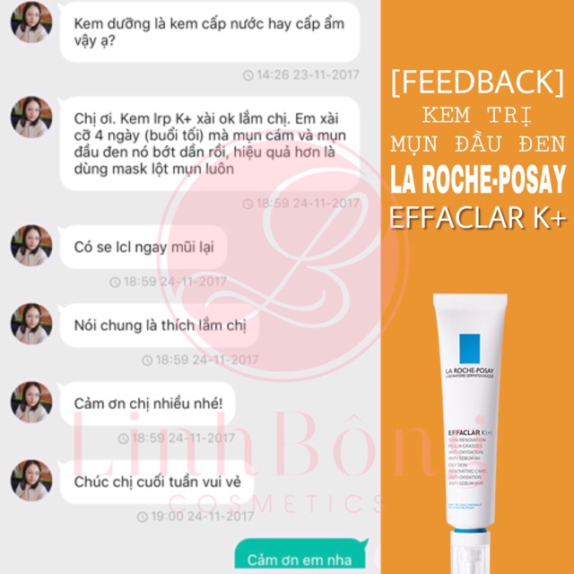 KEM GIẢM MỤN ĐẦU ĐEN LA ROCHE - POSAY K+