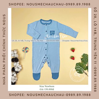 Bộ body có tất newborn xanh tím nhạt nous