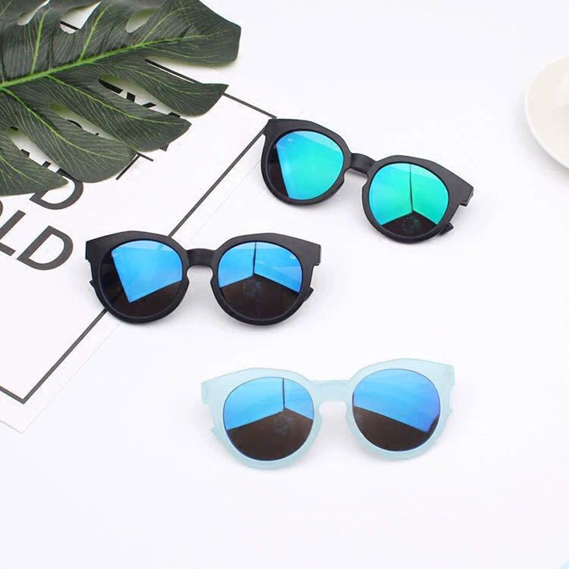 Kính Mát Tráng Gương Chống Tia uv400 Phong Cách Cổ Điển Sang Trọng Thời Trang Cho Bé Trai Và Gái