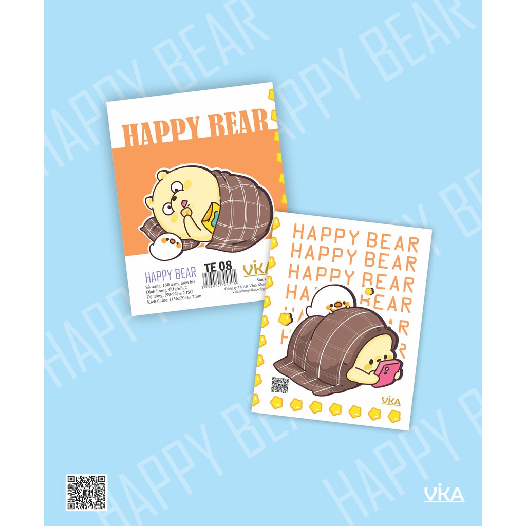 TẬP HỌC SINH VIKA: HAPPY BEAR 160 TRANG