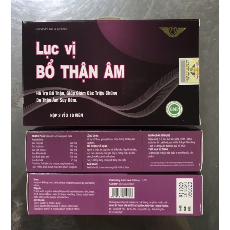 LỤC VỊ BỔ THẬN ÂM Kingphar ( Hộp 20 Viên )- Tư Âm Bổ Thận , Sinh Tân Dịch , Tăng Cường Sức Khỏe