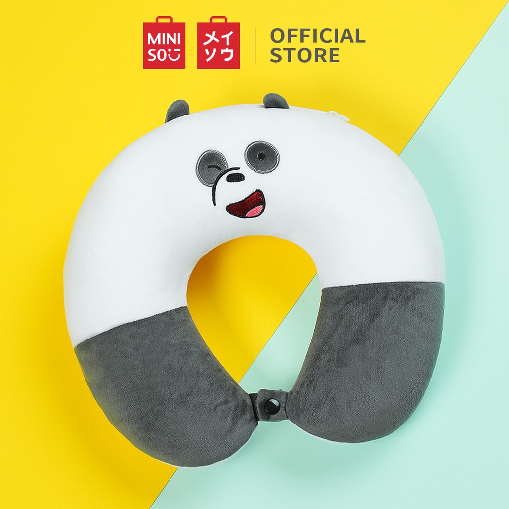 [Mã LIFEMALL995 giảm 10% đơn 99K] Gối cổ Gối kê Gối U 2 in 1 We Bare Bears (Grizzly) Miniso