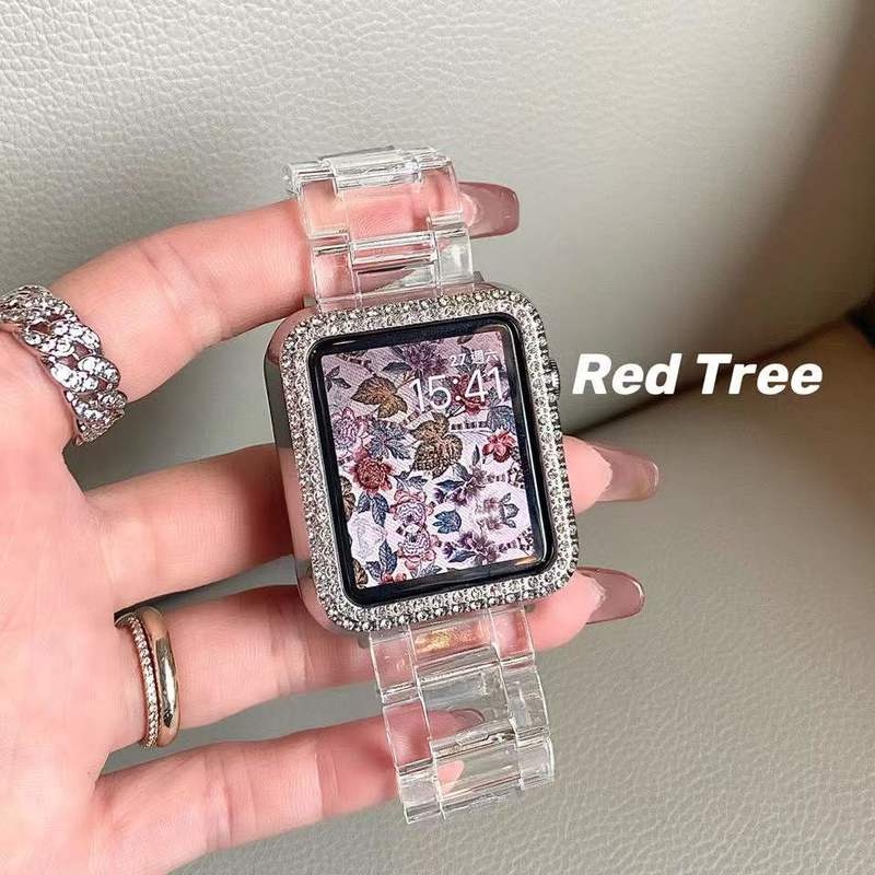 Dây Đeo Trong Suốt Cho Đồng Hồ Thông Minh Apple Watch Series SE 7 6 5 4 3 2 1 41mm 45mm 38mm 40mm 42mm 44mm