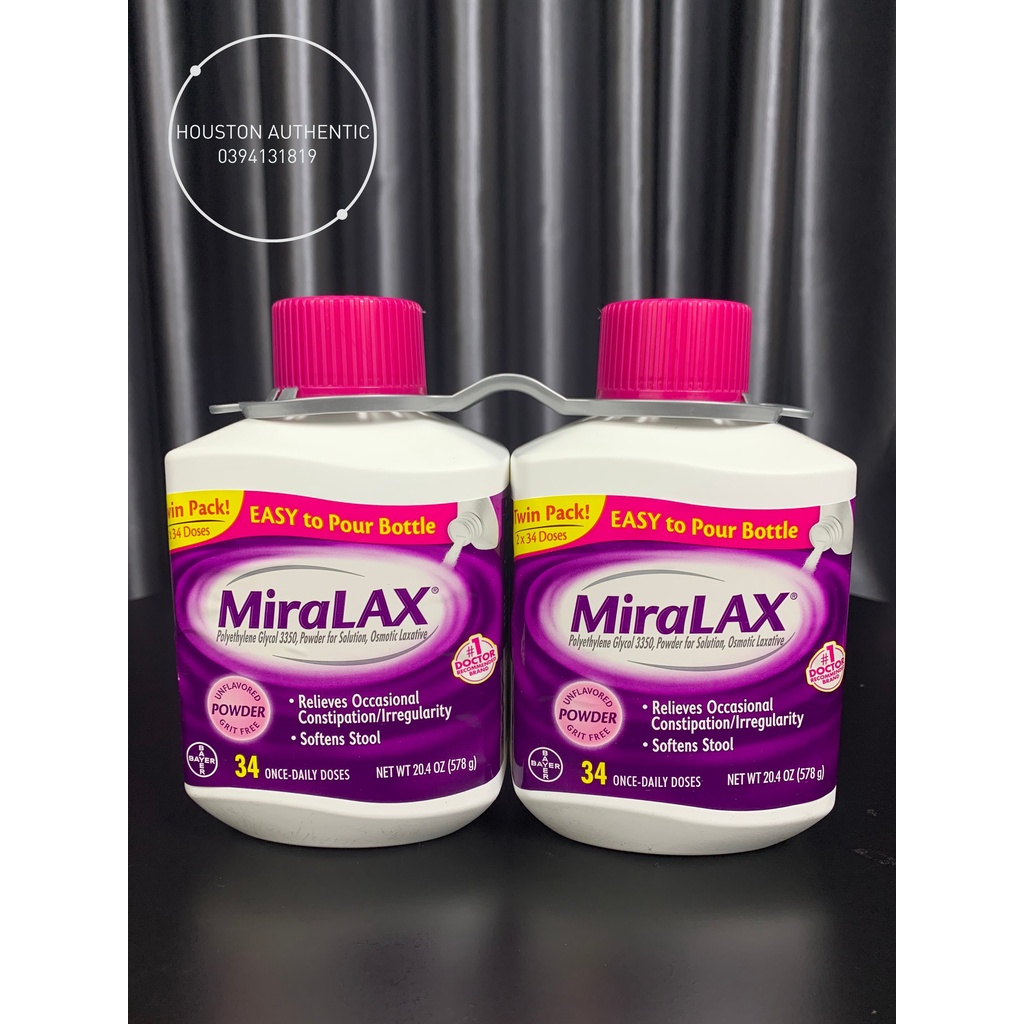 Bột uống hỗ trợ bón MiraLax Mỹ 574gr _ Live mua hàng tại Mỹ