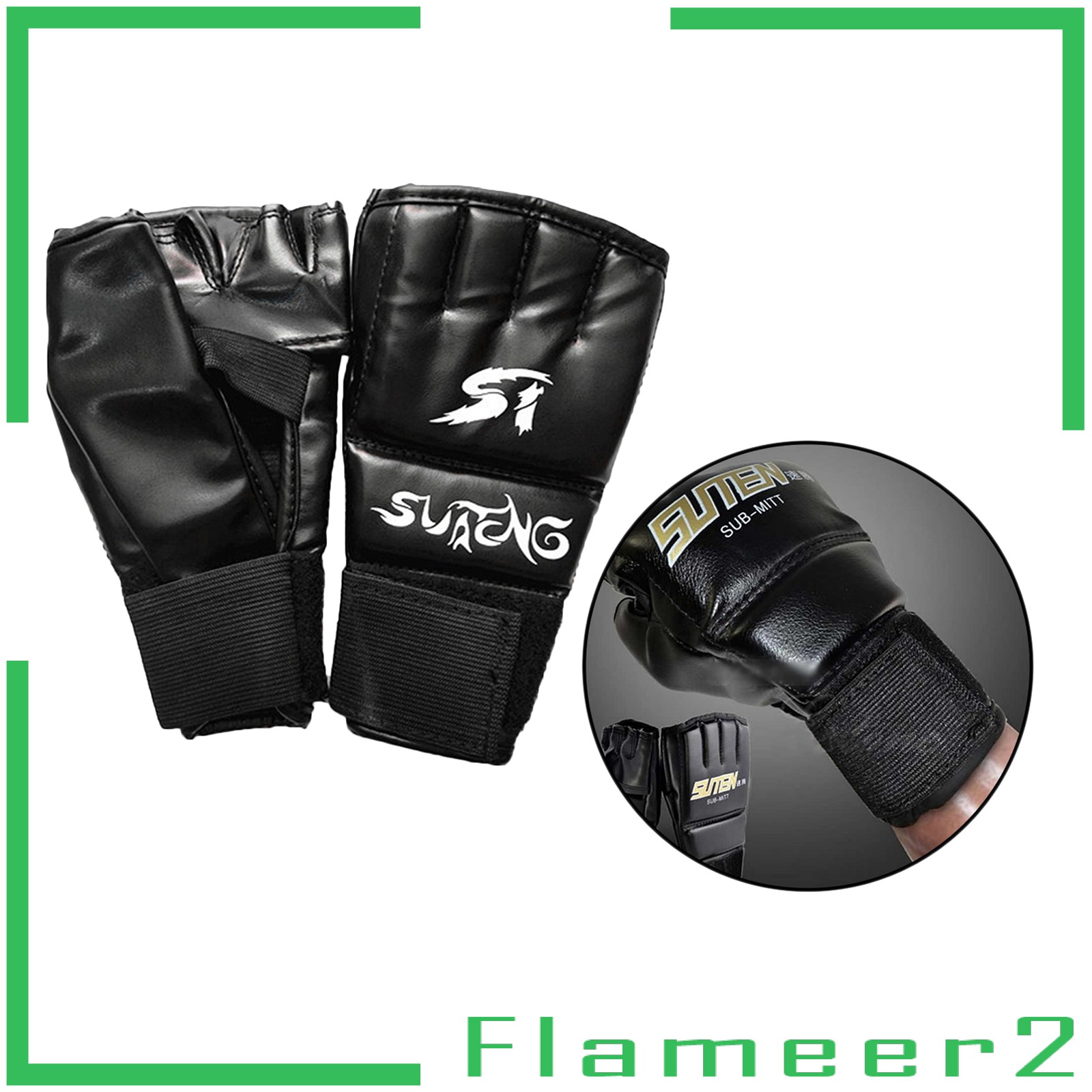 Găng Tay Boxing Hở Ngón Flameer2