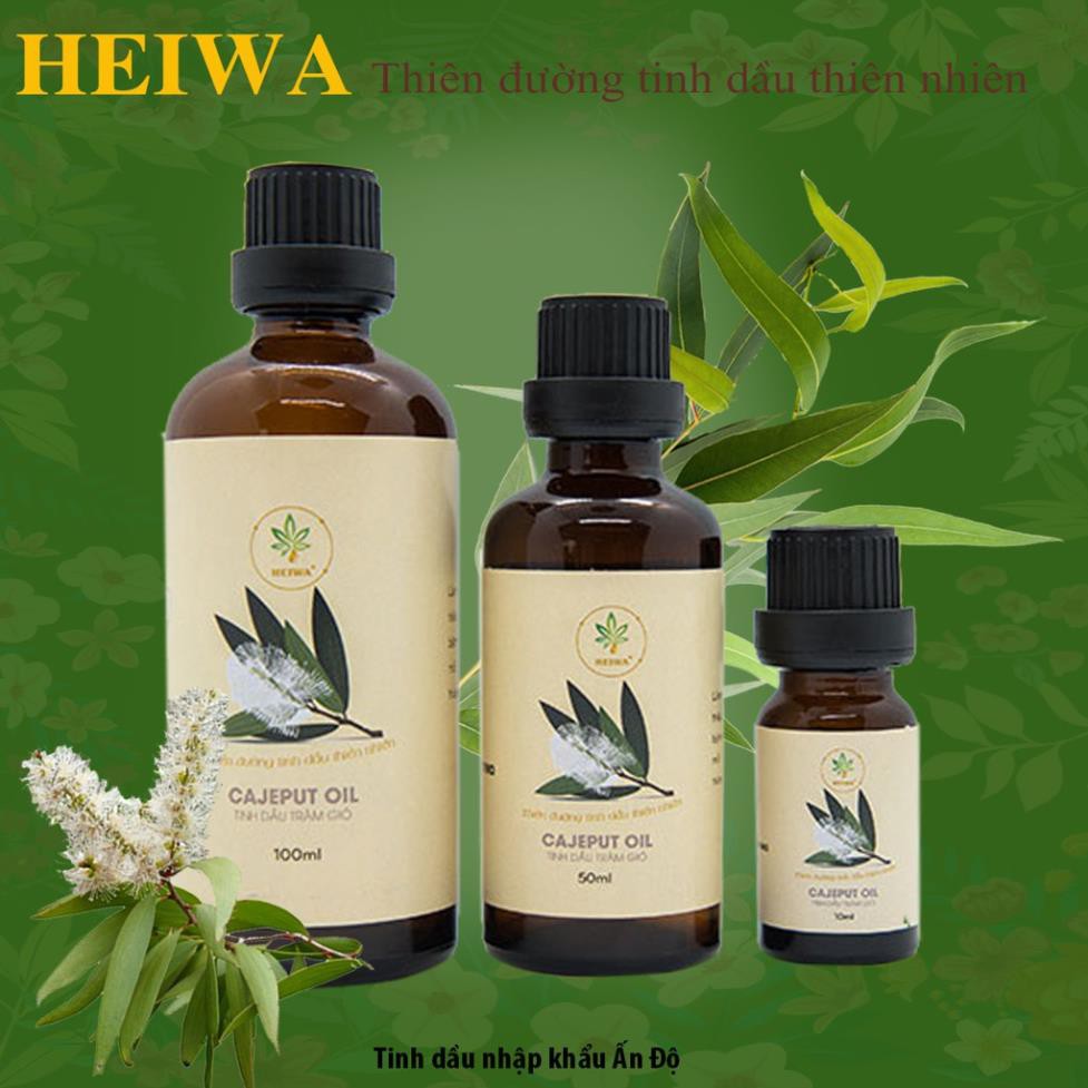 [CHAI LỚN]Tinh dầu Tràm Gió nguyên chất 50ML thương hiệu HEIWA nhập khẩu Ấn Độ -HN