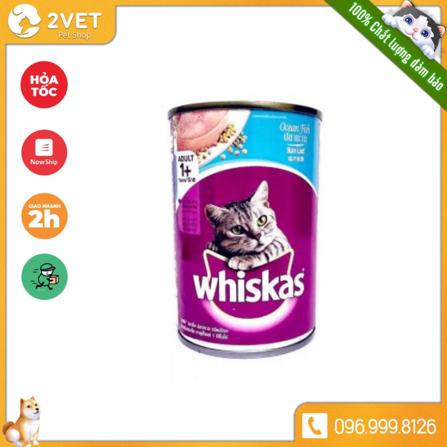 Pate Wihskas - Thức Ăn Cho Mèo Đáng Yêu - Pate Dinh Dưỡng - Bổ Sung Nhiều Vitamin Cho Mèo – Lon 400g
