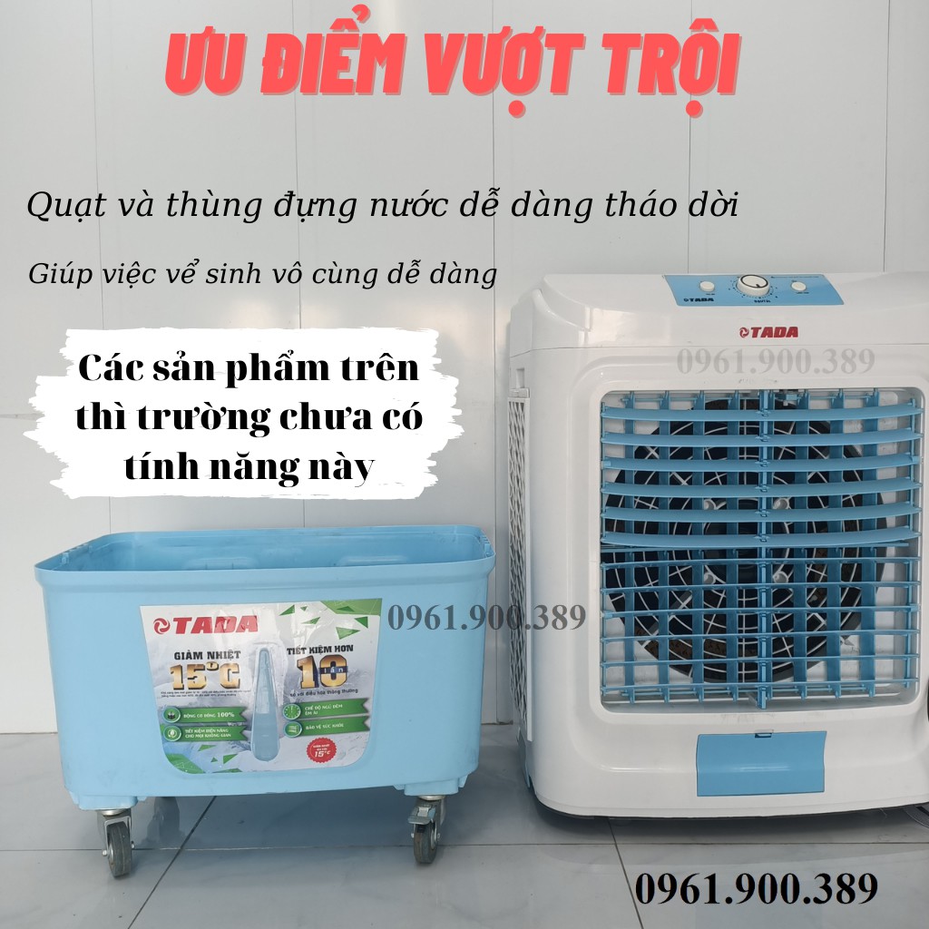 Quạt Điều Hòa Hơi Nước TADA 60L Tiết Kiệm Điện-Quạt Hơi Nước Giá Rẻ- Có Bánh Xe- Bảo Hành 12 Tháng