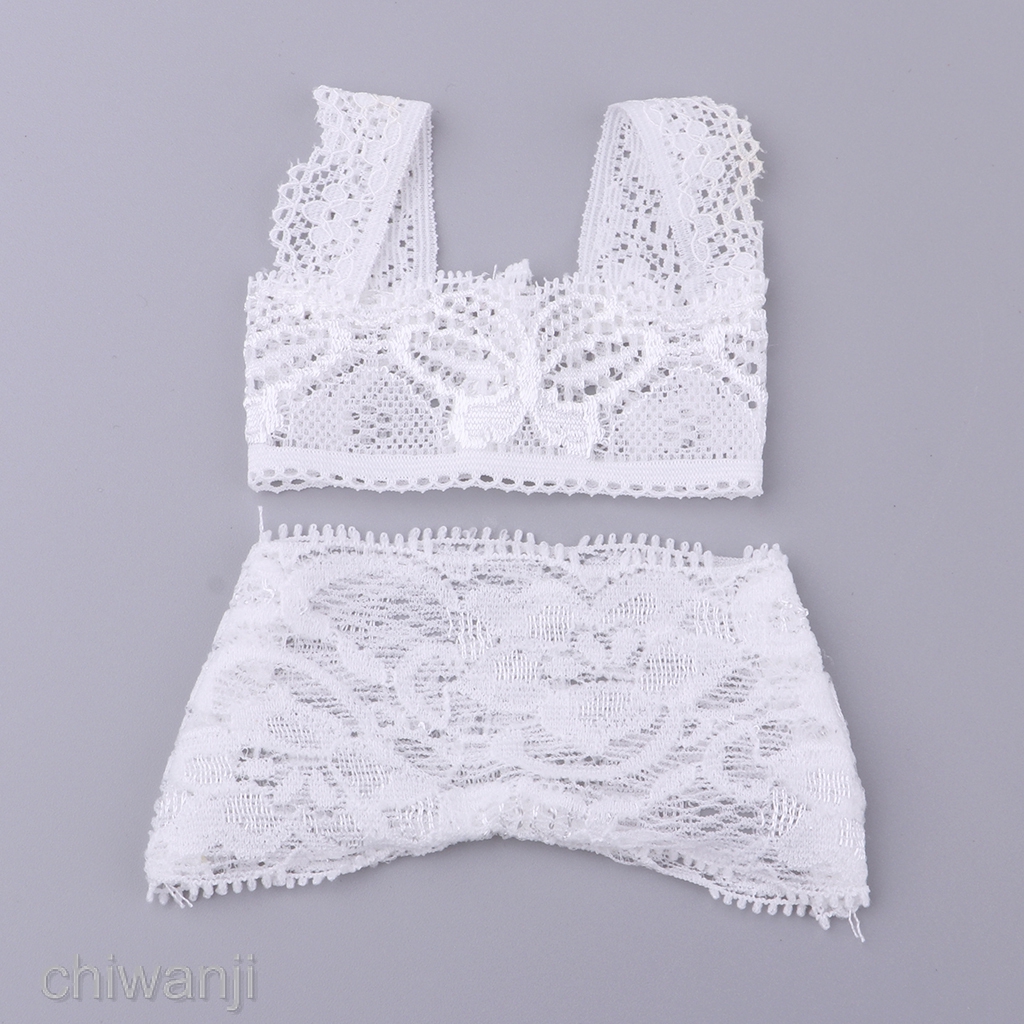 Bộ đồ lót ren màu trắng cho búp bê BJD XinYi tỉ lệ 1/4