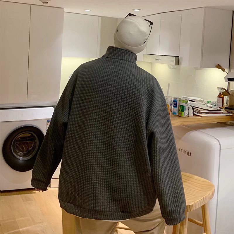 Áo polo Tay Dài Dáng Rộng Màu Sắc Đơn Giản Thời Trang Theo Phong Cách Hàn Quốc Cho Cặp Đôi