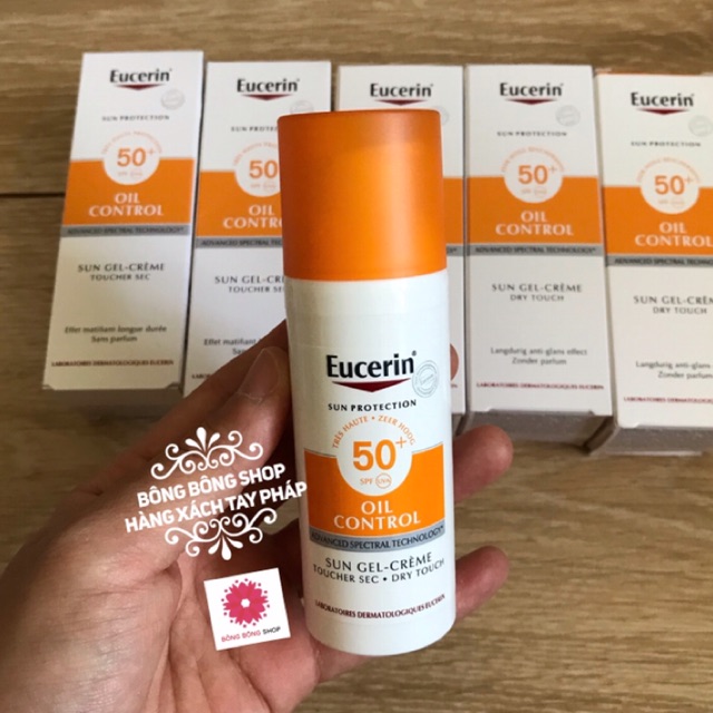 (Hàng Pháp) Kem chống nắng cho da nhờn mụn Eucerin Oil-Control SPF50+ 50ml