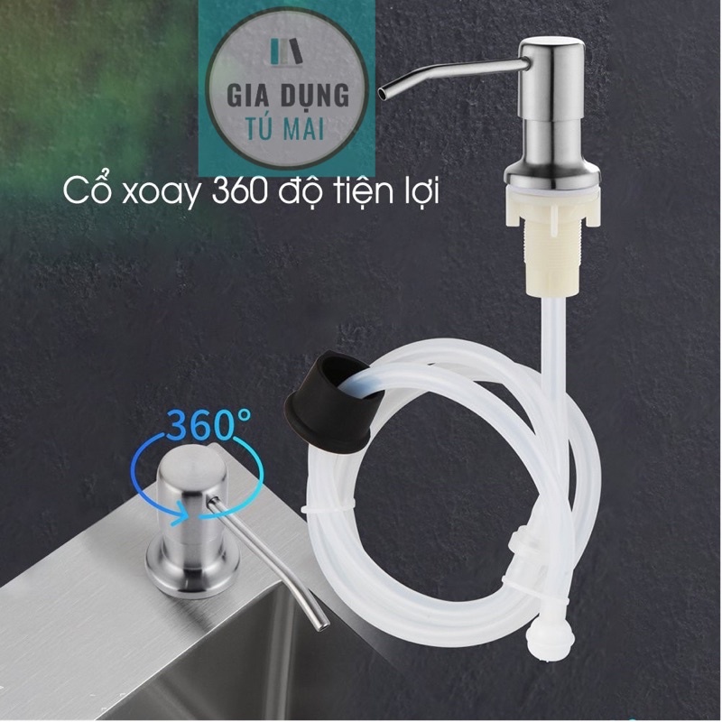 BỘ VÒI XỊT INOX NƯỚC RỬA CHÉN BÁT GẮN BỒN RỬA TỰ BƠM HÚT DẦU RỬA BÁT GIÚP KỆ BẾP ĐẸP VÀ GỌN GÀNG