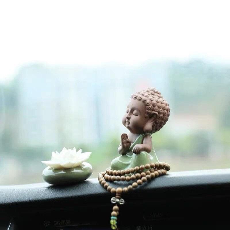 Set Phật, Chú Tiểu An Yên Trang Trí Taplo ❤️ Phụ Kiện Trang Trí Xe Hơi Chính Hãng Cao Cấp