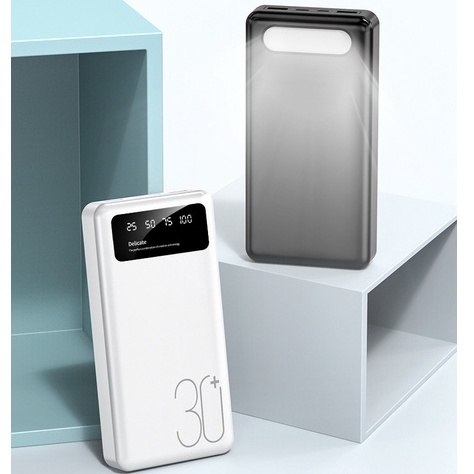 Sạc dự phòng 30000mAh NUTEK JDB 423 không dây tích hợp đèn pin chiếu sáng