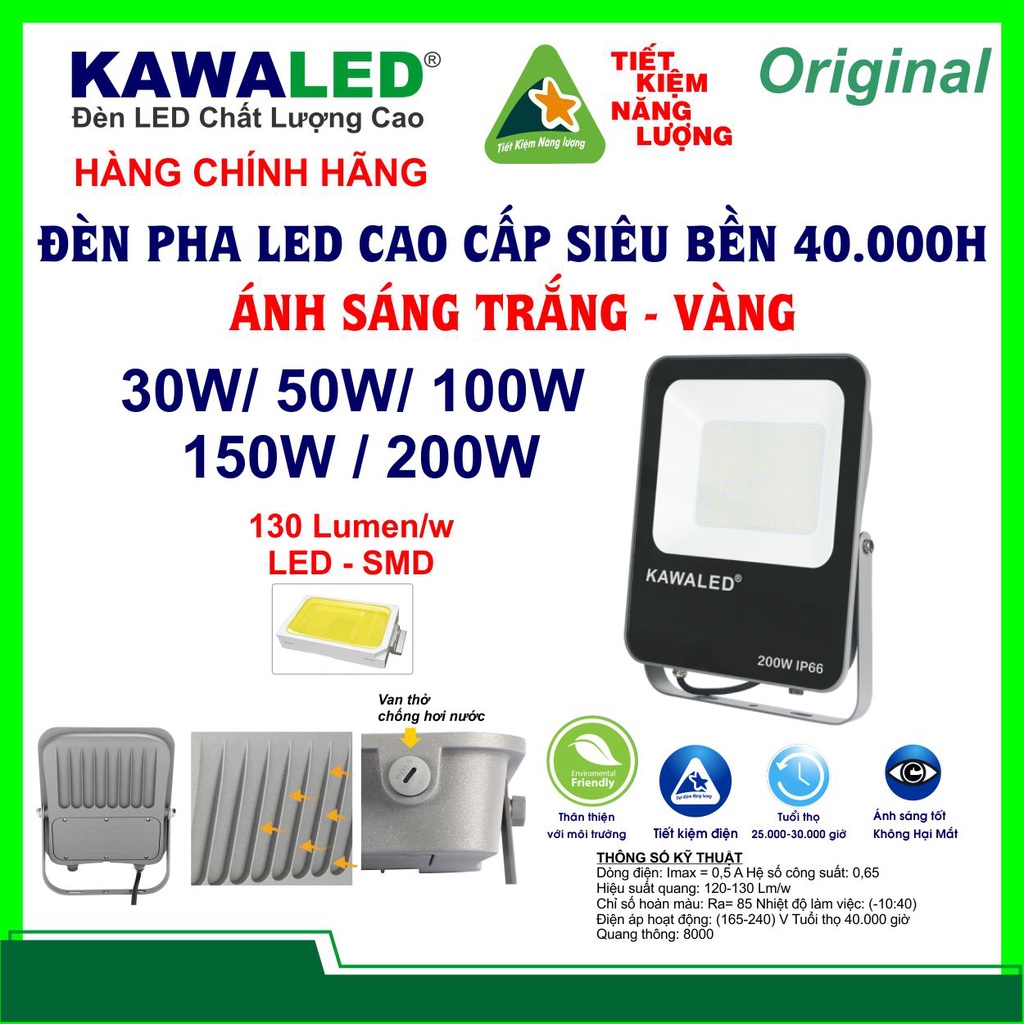 ĐÈN PHA LED CAO CẤP SIÊU BỀN 30W/50W/100W/150W
