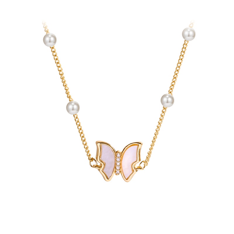 Vòng Tay Hình Bướm Đính Ngọc Trai Phong Cách Hàn Quốc Thời Trang