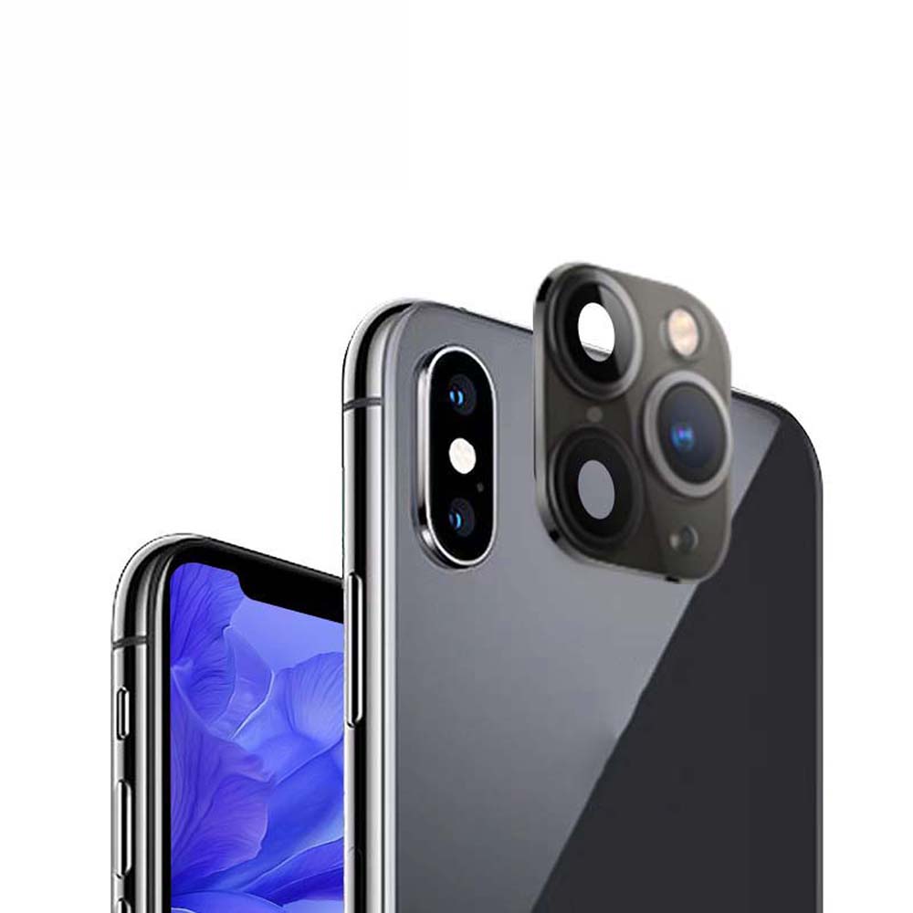 Vỏ ống kính máy ảnh cho iPhone XR For iPhone X/XS Max Camera Lens Sticker Tempered Glass Change to iPhone 11