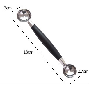 Muỗng múc kem/ trái cây XIAODUOJIAJU hai đầu bằng thép không gỉ tiện dụng