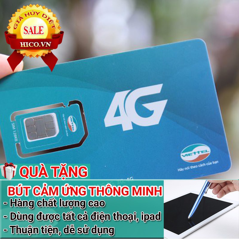 💝 SIM 4G VIETTEL v90 60GB/THÁNG - VÀO MẠNG TỐC ĐỘ CAO - NGHE GỌI NHẮN TIN TẸT GA - KM BÚT CẢM ỨNG SALE