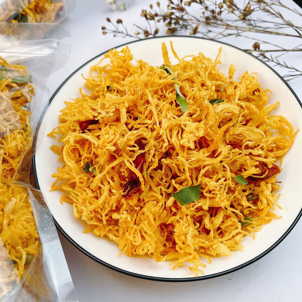 Gà khô lá chanh 1kg hàng loại 1 ngon, cay, dai chuẩn vị