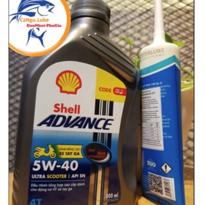 [Phá Giá] Nhớt shell Ultra Scooter 5W40 0,8L, nhớt xe ga cao cấp shell ultra và nhớt hôp số CVT