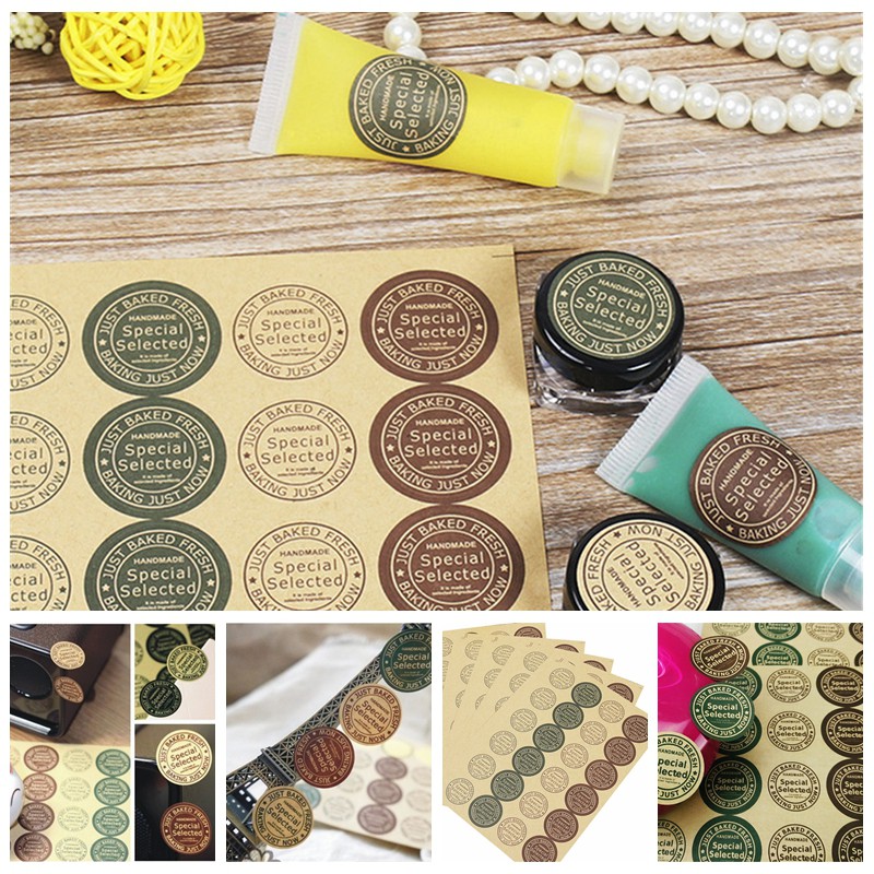 Nhãn Dán Trang Trí Hộp Quà Xà Phòng / Bánh Quy DIY