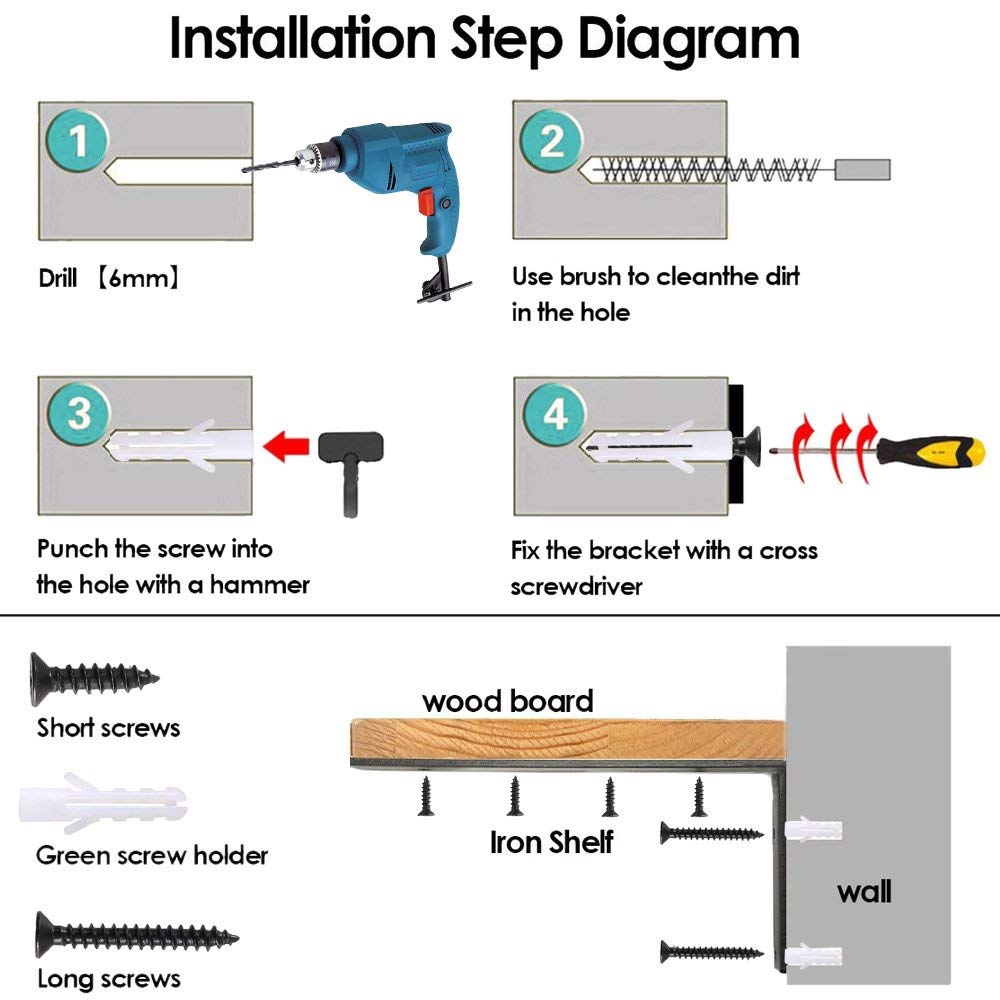 Bộ 4 Giá Đỡ Góc Chữ L Bằng Kim Loại