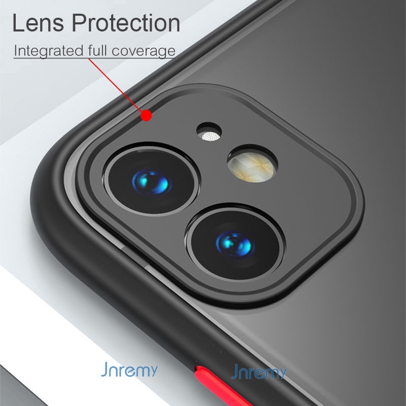 Ốp điện thoại PC cứng nhám mờ bảo vệ ống kính camera cho IPhone 11 Pro Max XR XS Max X 8 7 6S Plus