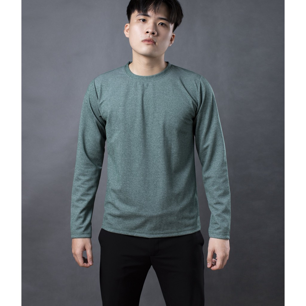 Áo thun dài tay nam cổ tròn LADOS - 9032 với chất vải cotton muối tiêu dày nhưng cực mịn và mát mẻ | BigBuy360 - bigbuy360.vn